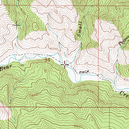 Topographic Map of Small Creek, ID