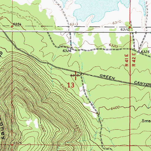 Topographic Map of Smead Canyon, ID