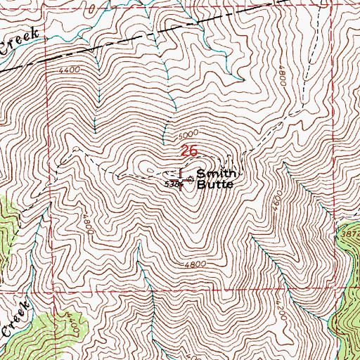 Topographic Map of Smith Butte, ID