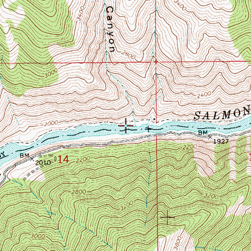 Topographic Map of Smith Canyon, ID