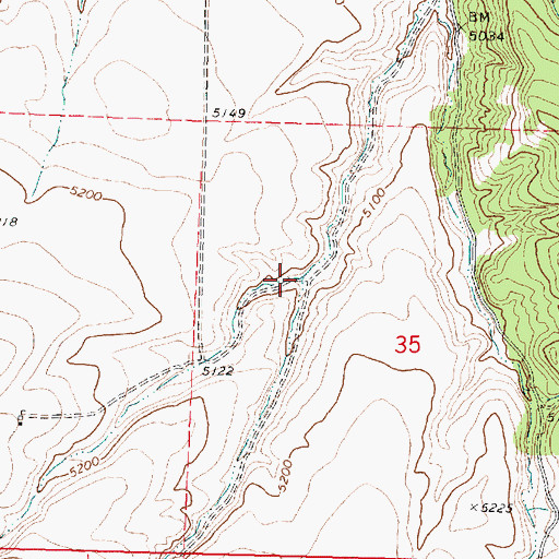 Topographic Map of Smith Canyon, ID