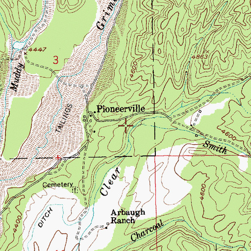 Topographic Map of Smith Creek, ID