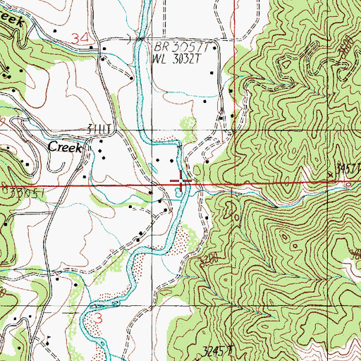 Topographic Map of Smith Creek, ID