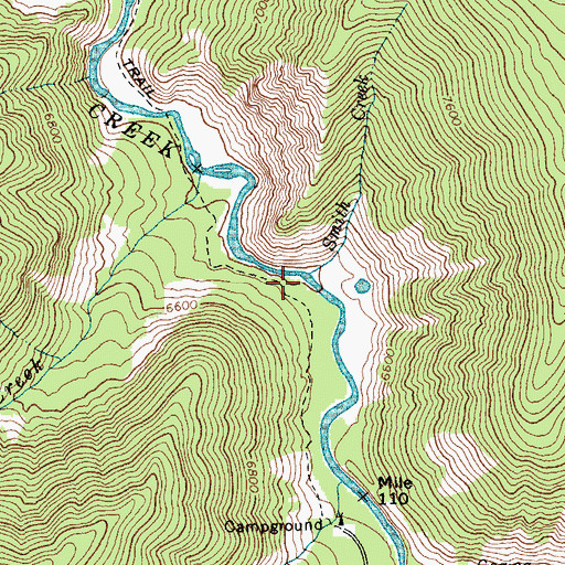 Topographic Map of Smith Creek, ID