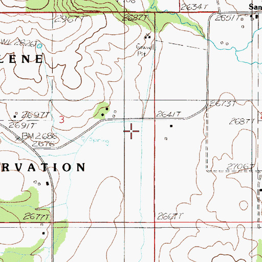 Topographic Map of Smith Creek, ID