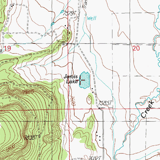Topographic Map of Jarvis Lake, AZ