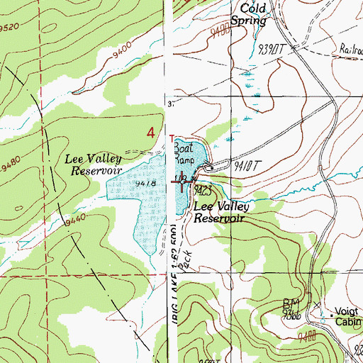 Topographic Map of Lee Valley Dam, AZ