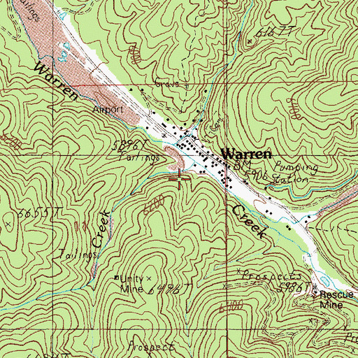 Topographic Map of Smith Creek, ID