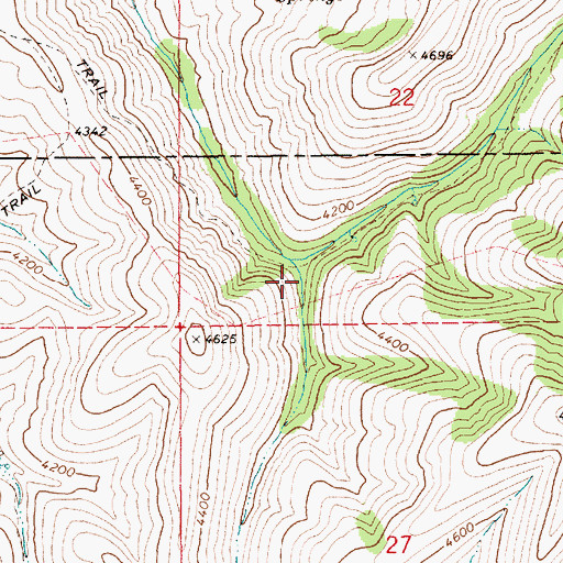 Topographic Map of Smith Gulch, ID