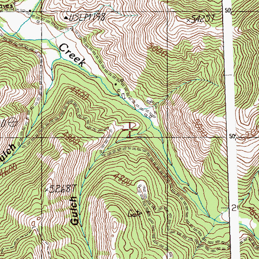 Topographic Map of Smith Gulch, ID
