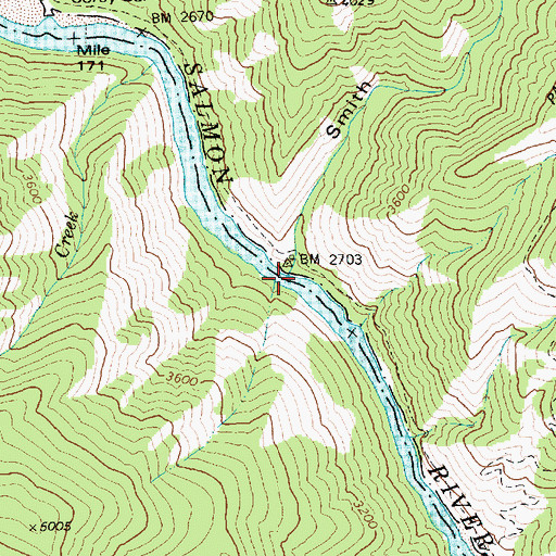 Topographic Map of Smith Gulch, ID