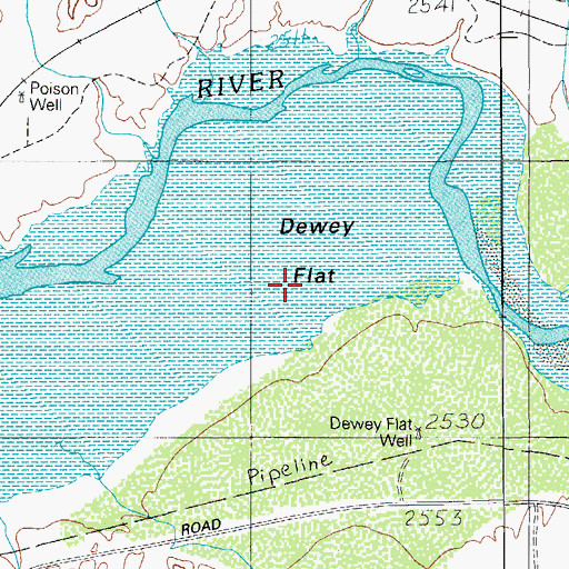 Topographic Map of Dewey Flat, AZ