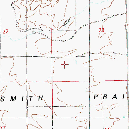 Topographic Map of Smith Prairie, ID