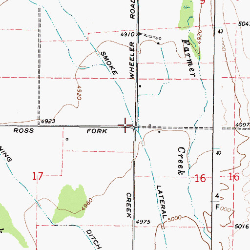 Topographic Map of Smoke Lateral, ID