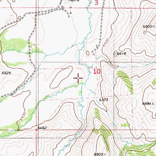 Topographic Map of Smoky Creek, ID