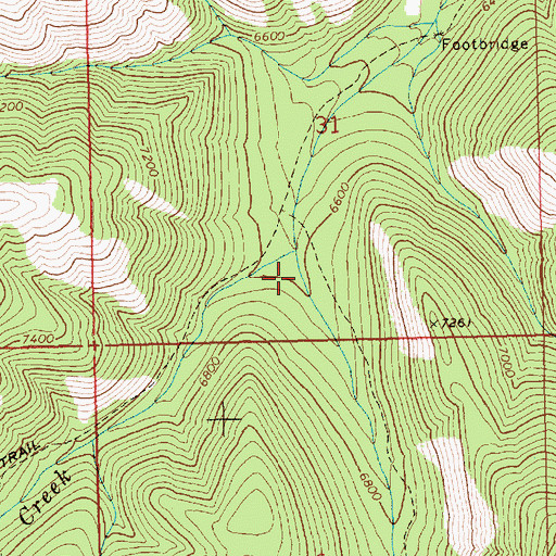 Topographic Map of Smoky Dome Canyon, ID