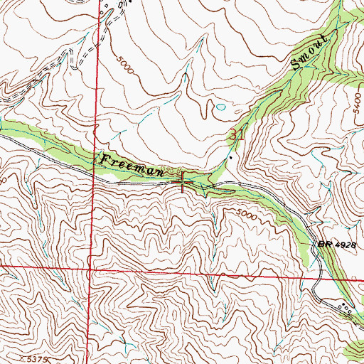 Topographic Map of Smout Creek, ID