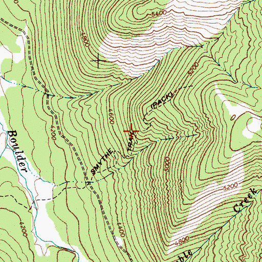 Topographic Map of Smythe Trail, ID