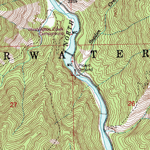 Topographic Map of Snoden Creek, ID
