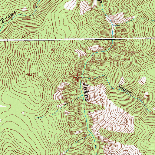 Topographic Map of Snoose Creek, ID