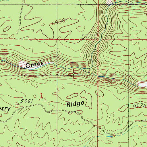 Topographic Map of Snow Creek, ID