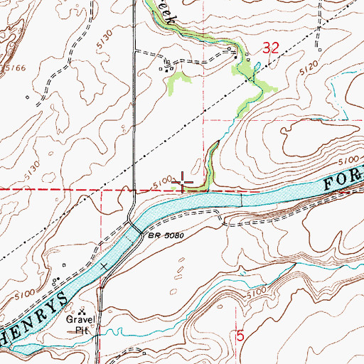Topographic Map of Snow Creek, ID
