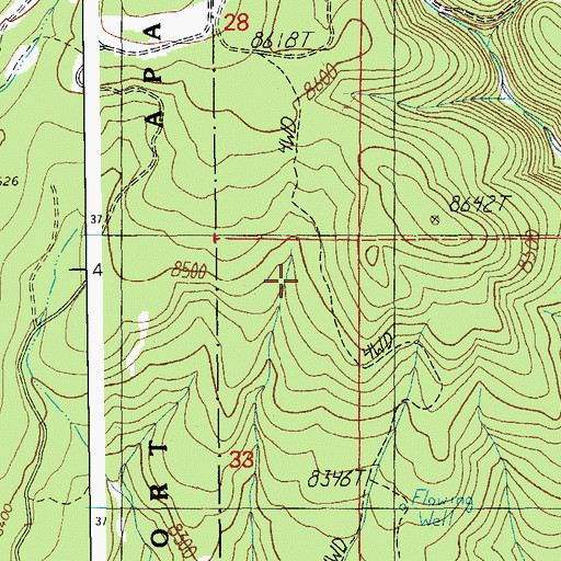 Topographic Map of Lost Spring, AZ
