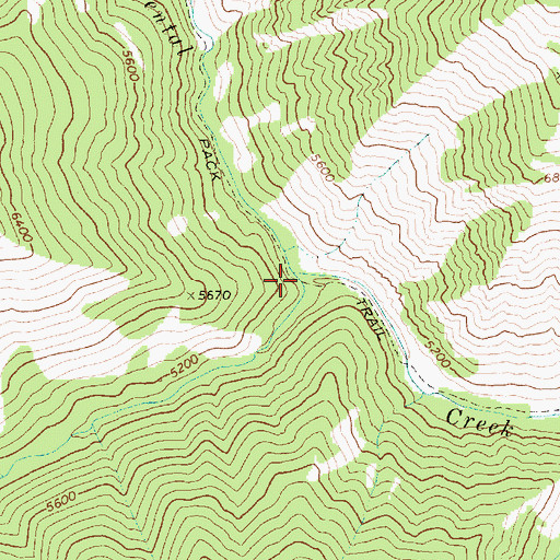 Topographic Map of Snowslide Creek, ID