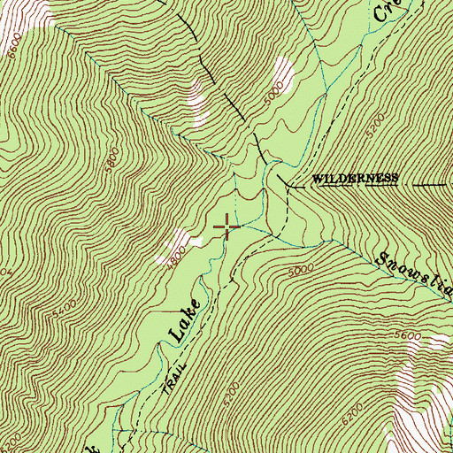 Topographic Map of Snowslide Creek, ID