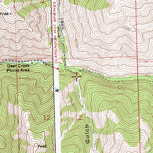 Topographic Map of Snowslide Gulch, ID
