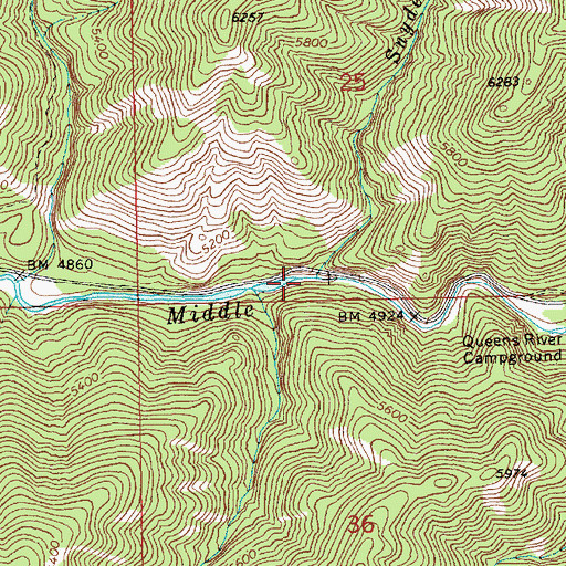 Topographic Map of Snyder Creek, ID