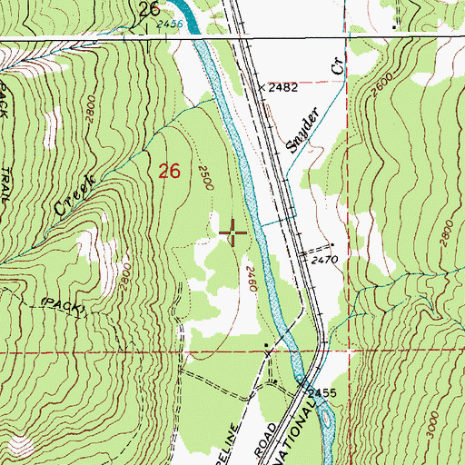 Topographic Map of Snyder Creek, ID