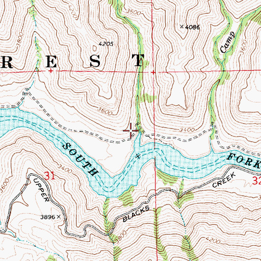 Topographic Map of Soap Creek, ID