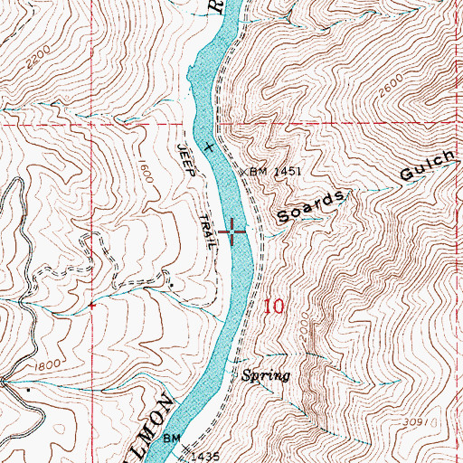 Topographic Map of Soards Gulch, ID