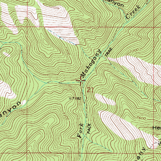 Topographic Map of Sob Canyon, ID