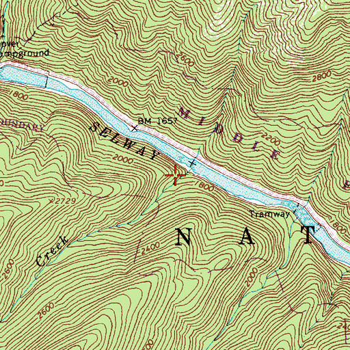 Topographic Map of Sob Creek, ID
