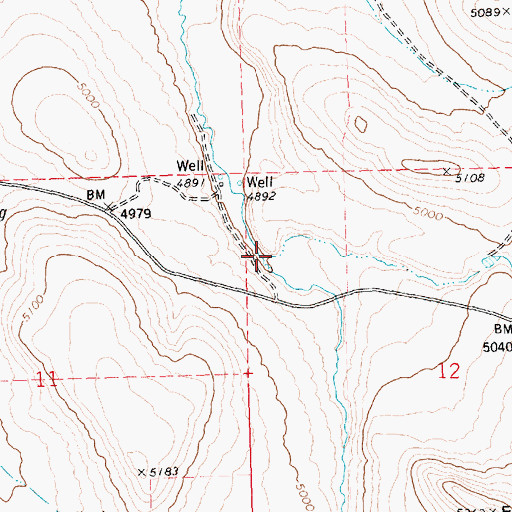 Topographic Map of Soldier Creek, ID