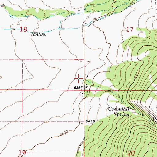 Topographic Map of Sorensen Creek, ID