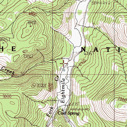 Topographic Map of Sotter Creek, ID
