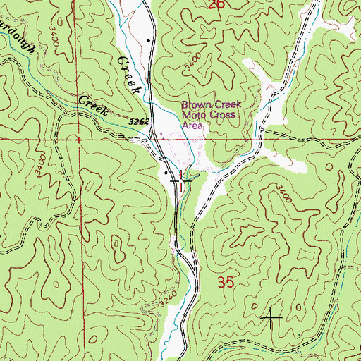 Topographic Map of Sourdough Creek, ID