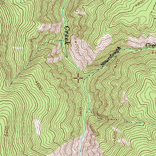 Topographic Map of Sourdough Creek, ID