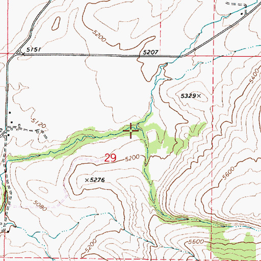 Topographic Map of South Ant Canyon, ID