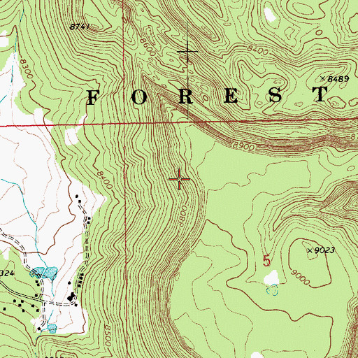 Topographic Map of Mexican Hay Lake Dam, AZ
