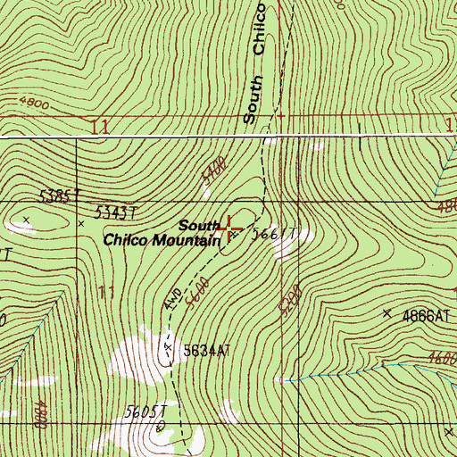 Topographic Map of South Chilco Mountain, ID