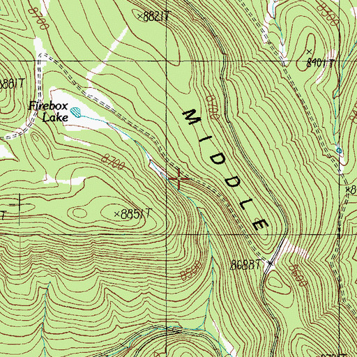 Topographic Map of Middle Mountain Tank, AZ