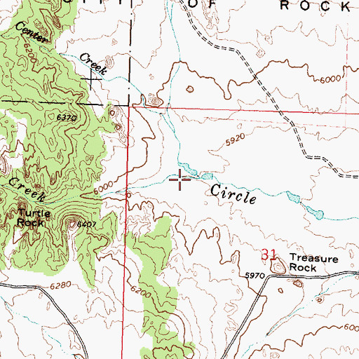 Topographic Map of South Creek, ID