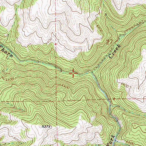 Topographic Map of South Fork Thorn Creek, ID