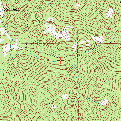 Topographic Map of South Fork Clear Creek, ID