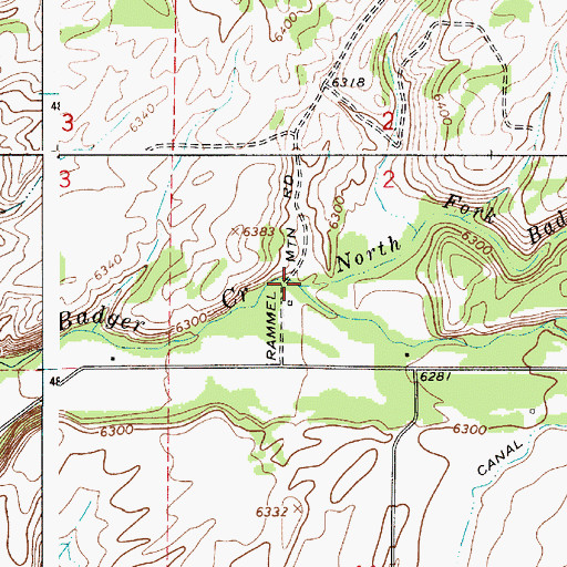Topographic Map of South Badger Creek, ID