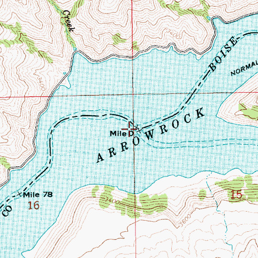 Topographic Map of South Fork Boise River, ID